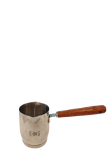 Cafetera de acero inoxidable con doble pico 223ml