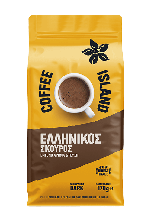 Café griego tostado oscuro preenvasado 170g