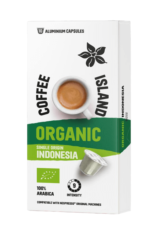 Cápsulas de aluminio para café expreso orgánico de Indonesia (10 unidades)