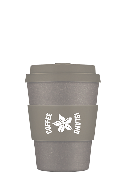 Vaso reutilizable gris de 12 oz