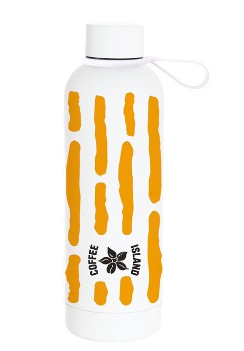Botella termo rayas amarillas 500ml